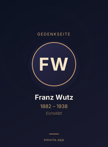 Gedenkportrait von Franz Wutz
