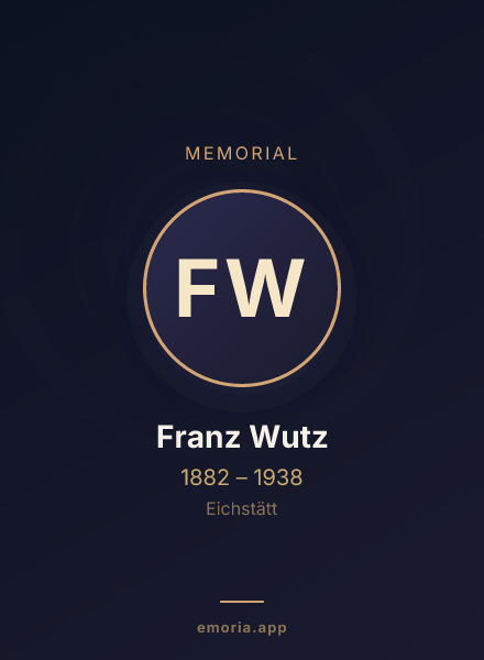 Memorial portrait of Franz Wutz