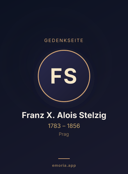 Gedenkportrait von Franz X. Alois Stelzig
