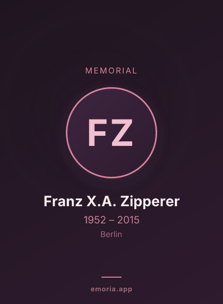 Memorial portrait of Franz X.A. Zipperer