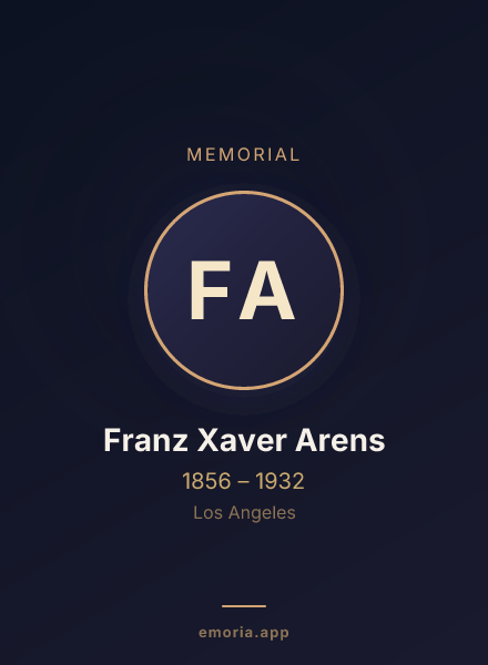 Memorial portrait of Franz Xaver Arens