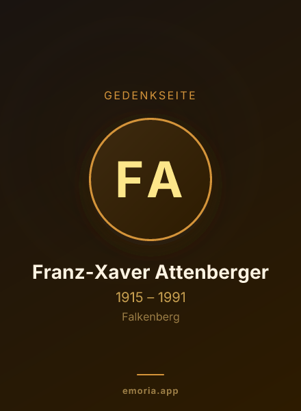 Gedenkportrait von Franz-Xaver Attenberger