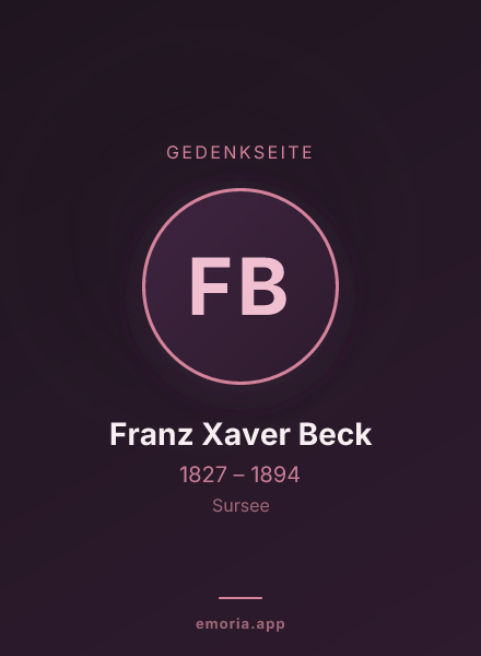 Gedenkportrait von Franz Xaver Beck