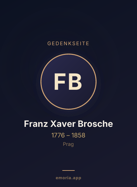 Gedenkportrait von Franz Xaver Brosche
