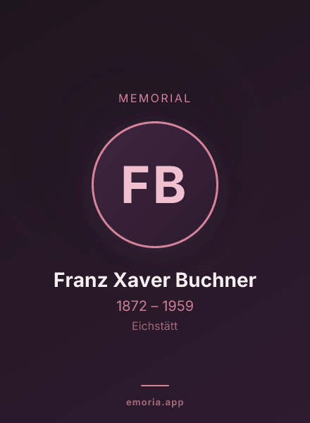 Memorial portrait of Franz Xaver Buchner