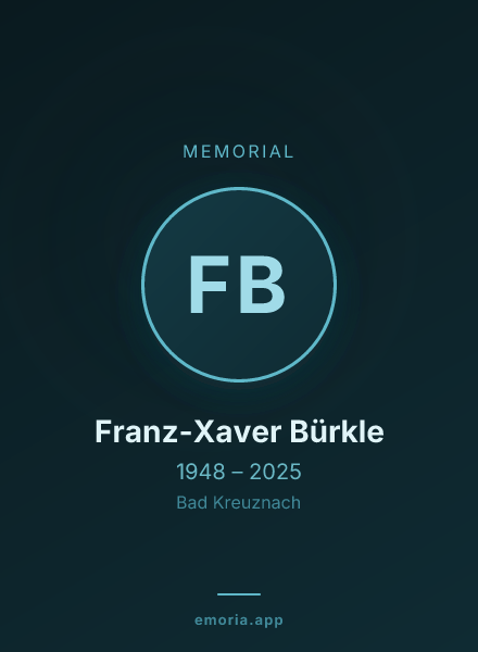 Memorial portrait of Franz-Xaver Bürkle
