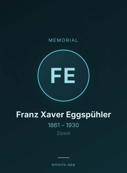 Memorial portrait of Franz Xaver Eggspühler