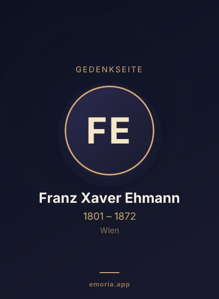 Gedenkportrait von Franz Xaver Ehmann