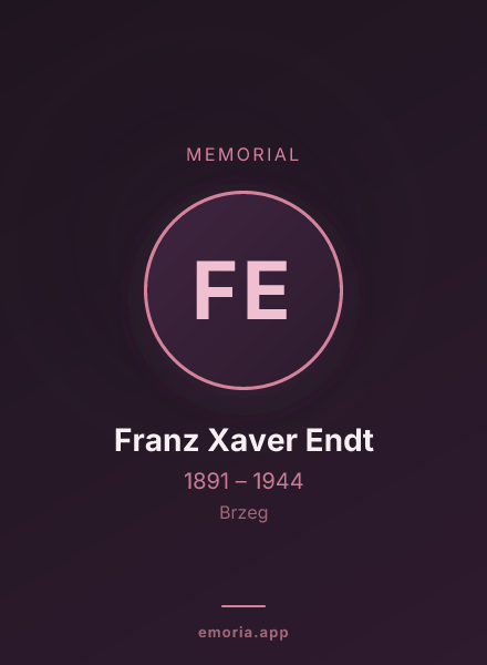 Memorial portrait of Franz Xaver Endt