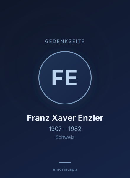 Gedenkportrait von Franz Xaver Enzler