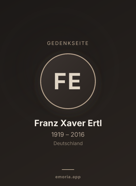 Gedenkportrait von Franz Xaver Ertl
