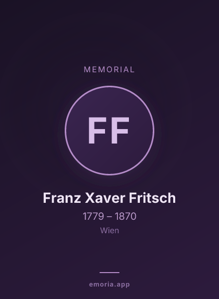 Memorial portrait of Franz Xaver Fritsch