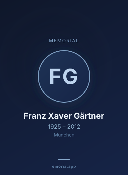 Memorial portrait of Franz Xaver Gärtner