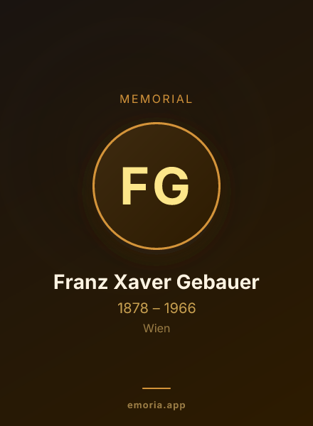 Memorial portrait of Franz Xaver Gebauer