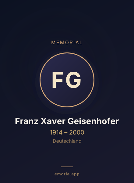 Memorial portrait of Franz Xaver Geisenhofer