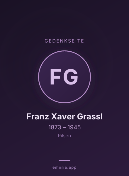 Gedenkportrait von Franz Xaver Grassl