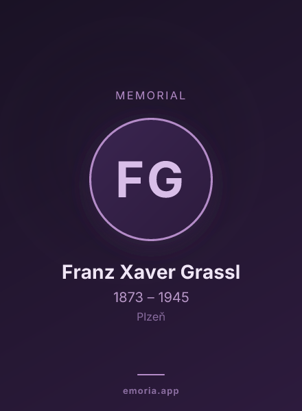 Memorial portrait of Franz Xaver Grassl
