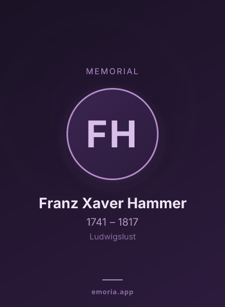 Memorial portrait of Franz Xaver Hammer