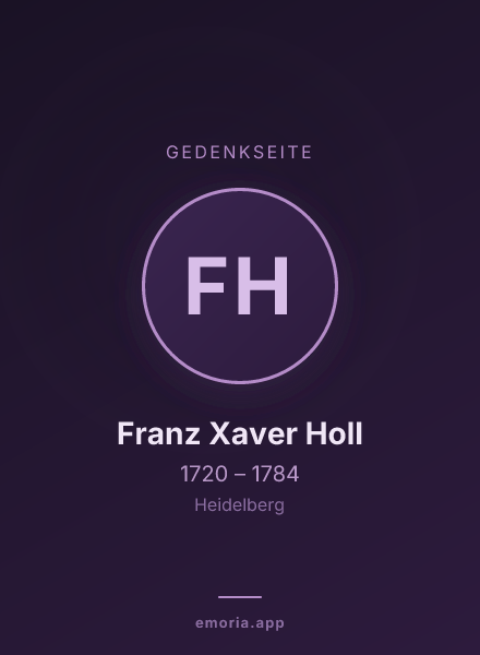 Gedenkportrait von Franz Xaver Holl