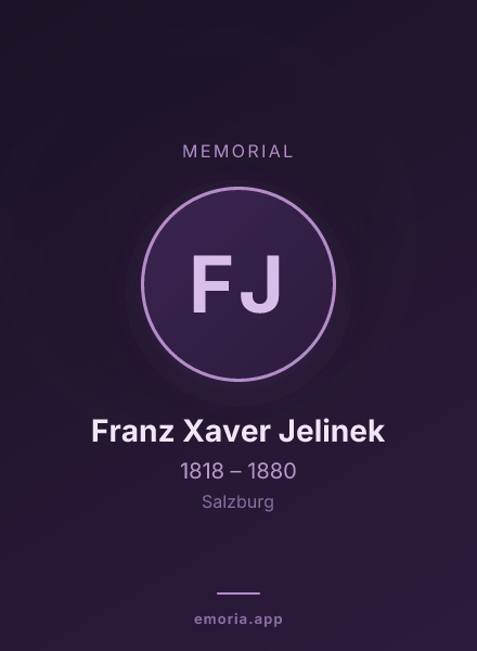 Memorial portrait of Franz Xaver Jelinek