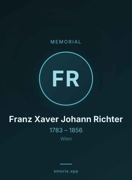 Memorial portrait of Franz Xaver Johann Richter