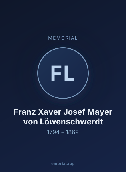 Memorial portrait of Franz Xaver Josef Mayer von Löwenschwerdt