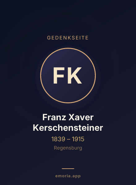 Gedenkportrait von Franz Xaver Kerschensteiner