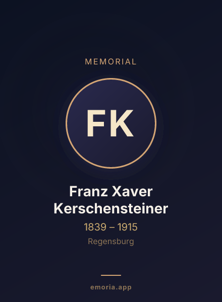 Memorial portrait of Franz Xaver Kerschensteiner