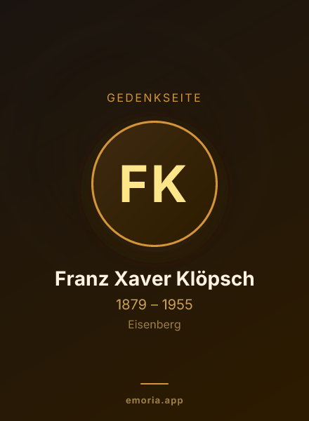 Gedenkportrait von Franz Xaver Klöpsch
