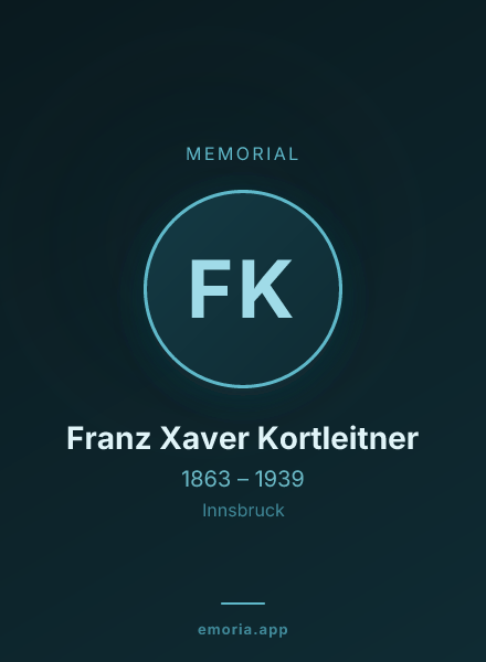 Memorial portrait of Franz Xaver Kortleitner