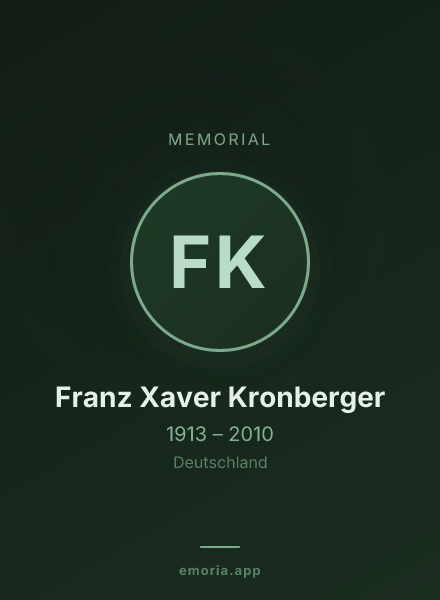 Memorial portrait of Franz Xaver Kronberger