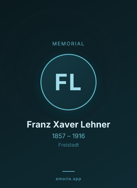 Memorial portrait of Franz Xaver Lehner