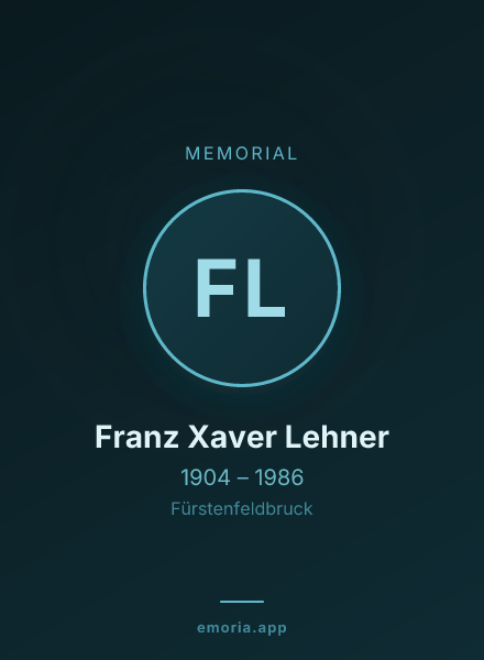 Memorial portrait of Franz Xaver Lehner