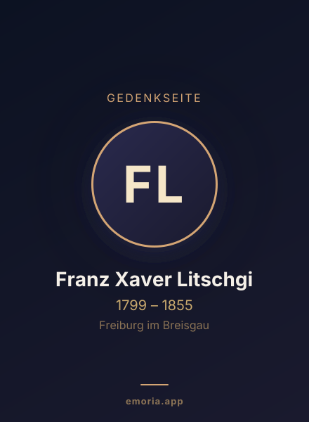 Gedenkportrait von Franz Xaver Litschgi