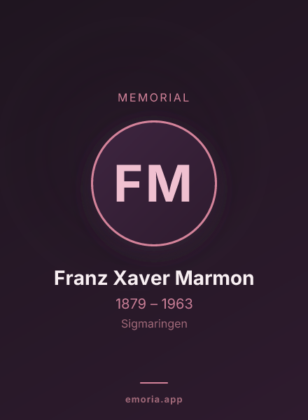 Memorial portrait of Franz Xaver Marmon