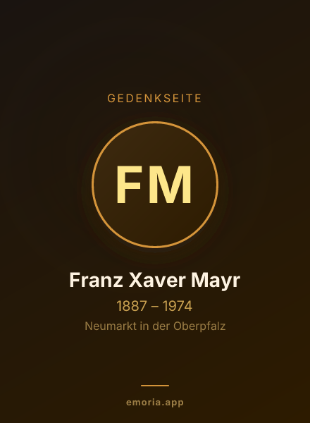 Gedenkportrait von Franz Xaver Mayr