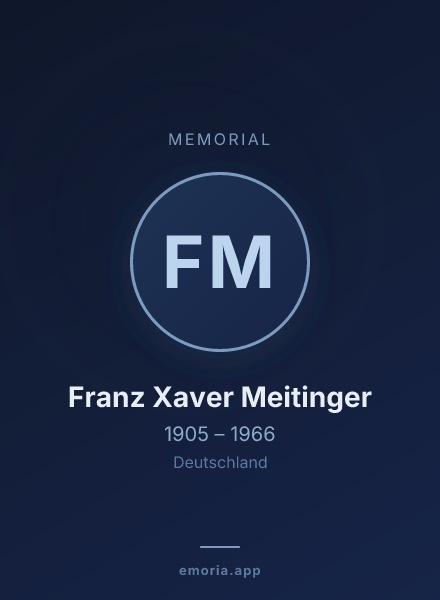 Memorial portrait of Franz Xaver Meitinger