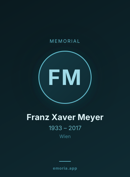 Memorial portrait of Franz Xaver Meyer