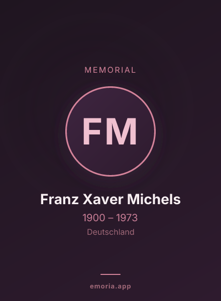 Memorial portrait of Franz Xaver Michels