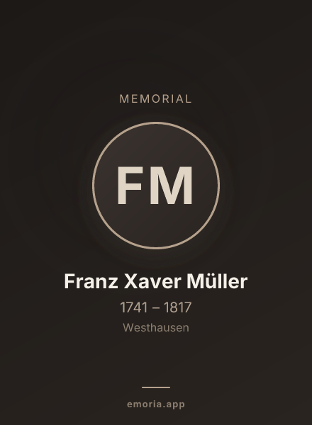 Memorial portrait of Franz Xaver Müller