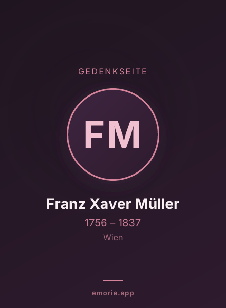 Gedenkportrait von Franz Xaver Müller