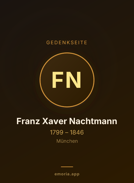 Gedenkportrait von Franz Xaver Nachtmann