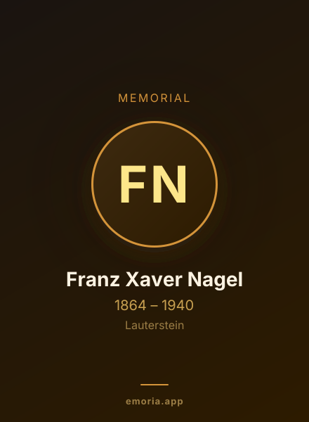 Memorial portrait of Franz Xaver Nagel
