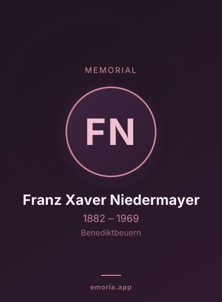 Memorial portrait of Franz Xaver Niedermayer