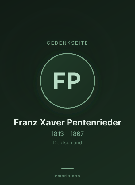 Gedenkportrait von Franz Xaver Pentenrieder