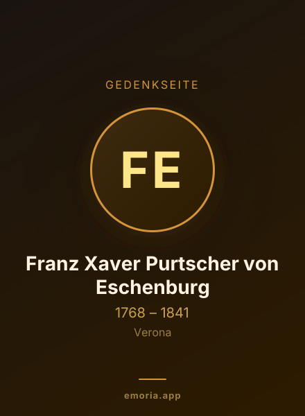 Gedenkportrait von Franz Xaver Purtscher von Eschenburg