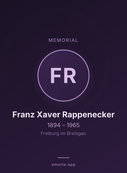 Memorial portrait of Franz Xaver Rappenecker