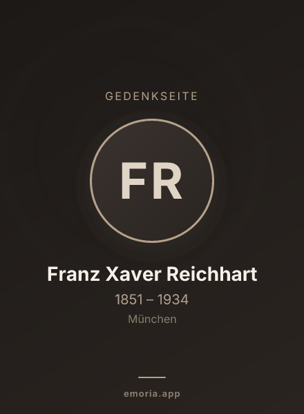 Gedenkportrait von Franz Xaver Reichhart