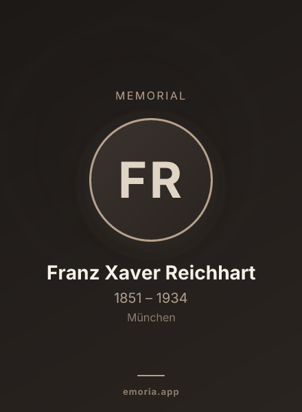 Memorial portrait of Franz Xaver Reichhart