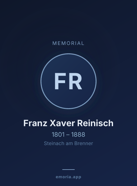 Memorial portrait of Franz Xaver Reinisch